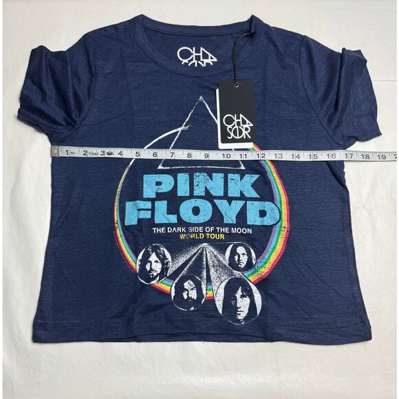 New Chaser Pink Floyd Crop Tee in Avalon Women's Size S - Picture 9 of 9